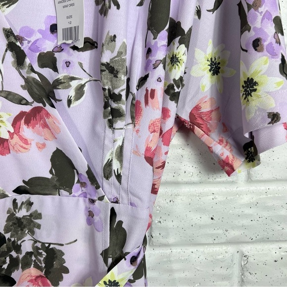 FRENCH CONNECTION Amoise Crepe Lavender Frost Floral Maxi Wrap Dress - Picture 7 of 10